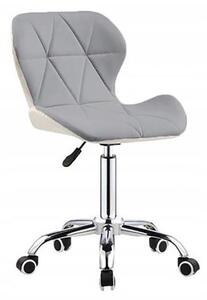 Bőr irodai szék White - Light Grey