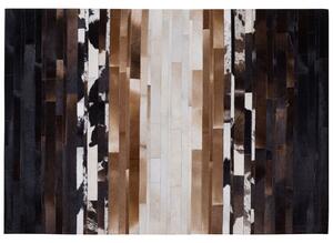Fekete és barna bőrszőnyeg 160 x 230 cm DALYAN