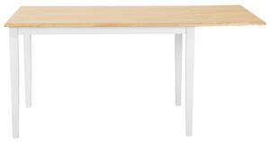 Klasszikus bővíthető étkezőasztal fehér színben 119 x 75 cm LOUISIANA