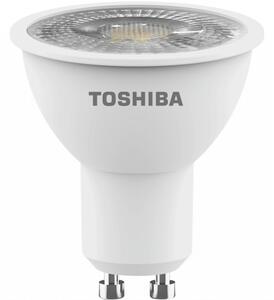 LED lámpa , égő , körte , GU10 foglalat , 7 Watt , 36° , meleg fehér , dimmelhető , TOSHIBA , 5 év garancia