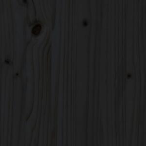 VidaXL fekete tömör fenyőfa kerti pad 109 cm