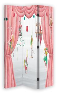 Gario Paraván Cirkuszi akrobaták és egy rózsaszín függöny Méret: 110 x 170 cm, Kivitelezés: Klasszikus paraván