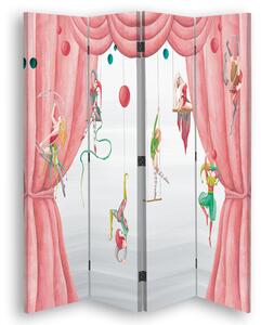 Gario Paraván Cirkuszi akrobaták és egy rózsaszín függöny Méret: 145 x 170 cm, Kivitelezés: Klasszikus paraván