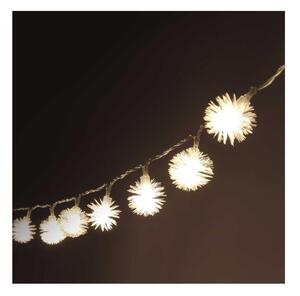 Zúzmara alakú 3cm/1,5m/meleg fehér/10db LED-es/2xAA elemes fénydekoráció