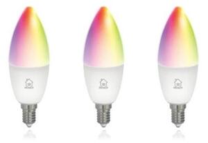 Izzó SMART HOME SH-LE14RGB-3P, RGB, gyertya, 3db/cs, Deltaco