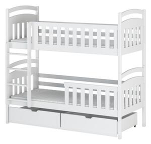 KARIN emeletes ágy fiókokkal - 90x190, fehér