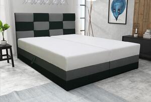 Dizájnos MARLEN ágy 140x200, szürke + fekete