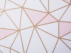 Elegáns Rózsaszín Pamut Díszpárna Geometrikus Mintával Kétdarabos Szettben 45 x 45 cm CLARKIA
