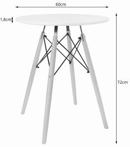 PreHouse Kerek asztal TODI 60cm - fehér