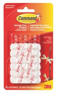 Mini műanyag akasztó, 3M SCOTCH "Command", 44db/bliszt