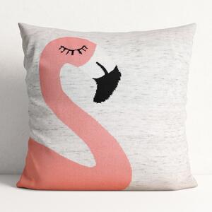 Goldea luxusos kötött párnahuzat 45 x 45 cm - flamingó madár 45 x 45 cm