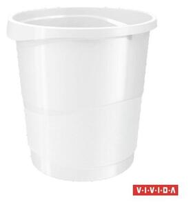 Papírkosár, 14 liter, ESSELTE "Europost", Vivida fehér
