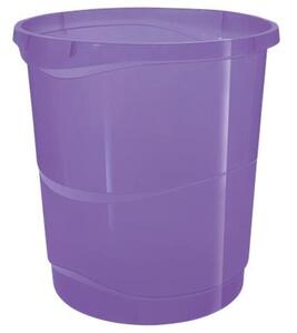 Papírkosár, 14 liter, ESSELTE "Colour`Breeze", áttetsző levendula