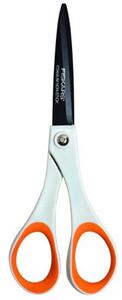 Olló, általános, tapadásmentes, 17 cm, FISKARS "Non-Stick", fehér