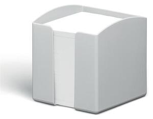 Jegyzettömbtartó, műanyag, 100x100 mm, feltöltve, DURABLE "ECO", szürke