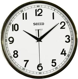 Falióra, 24,5 cm,  SECCO, króm színű keretes