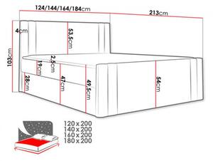 CELESTA boxspring ágy 180x200 - bézs + INGYENES topper