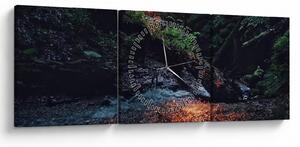 Hegyi folyó képe (órával) (90x30 cm)