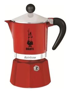 Bialetti Rainbow 6 személyes piros kotyogós kávéfőző