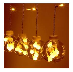 Iris Gömb alakú 8 programos/2,5m/távirányítós/meleg fehér/12db LED-es USB-s fénydekoráció