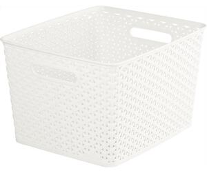 Rattan hatású kosár, 18l, törtfehér, CURVER "My Style"