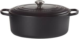 Le Creuset Signature ovális öntöttvas sütő-főzőedény, 35cm, 8,9 l, fekete