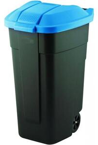 Görgős szemetes, műanyag, 110l, CURVER, kék/fekete