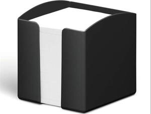 Jegyzettömbtartó, műanyag, 100x100 mm, feltöltve, DURABLE "ECO", fekete