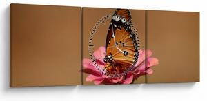 Pillangó képe a virágon (órával) (90x30 cm)