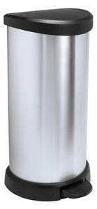 Pedálos szemetes, fémhatású, 40 l, CURVER