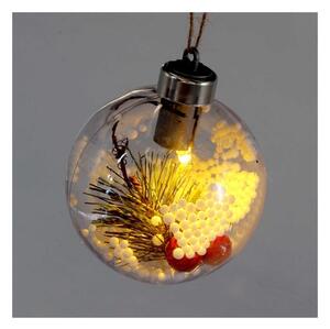 Iris Gömb alakú /E/ 8cm meleg fehér műanyag-akril LED-es fénydekoráció