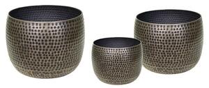 Nerja Caldron Fém Kaspó Óezüst Szett 33x26-53x38cm S3