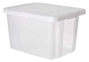 Tárolódoboz, tetővel, 26 l, áttetsző, CURVER "Essentials"