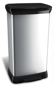 Pedálos szemetes, fémhatású, 50 l, CURVER