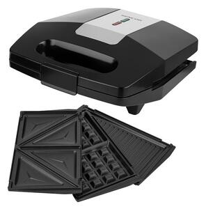 Sencor SSM 9410SS fekete-ezüst 3in1 szendvicssütő