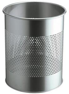 Papírkosár, fém, 15 liter, DURABLE, ezüst