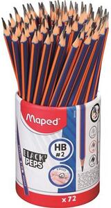 Grafitceruza, ceruzatartó, HB, háromszögletű, MAPED "Black`Peps Navy", 72db/disp