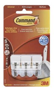 Mini műanyag akasztó fém kampóval, 3M "Command", 3db/bliszt