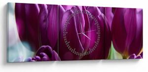 Tulipán képe (órával) (90x30 cm)