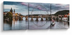 Vltava képe (órával) (90x30 cm)