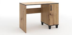 PHILIPE íróasztal, 100x75x56, tölgy artisan/fekete