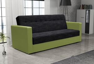 Modern MALIN nyitható kanapé, fekete + zöld