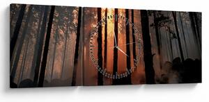 Sötét erdő képe (órával) (90x30 cm)