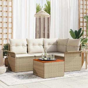 Kerti Kanapé Szett 5 db 4-Ülőhelyek száma Beige és krém
