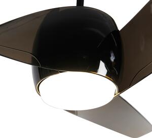 Fekete mennyezeti ventilátor távirányítóval LED-del - Sirocco 50