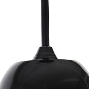 Modern mennyezeti ventilátor fekete, füstlapátokkal - Bora 52