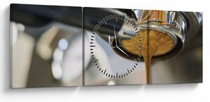 Kép - espresso (órával) (90x30 cm)