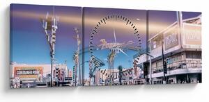 Kép egy utcáról Las Vegasban (órával) (90x30 cm)