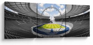 Kép - futballstadion (órával) (90x30 cm)