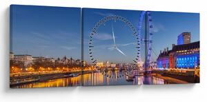 London Eye képe (órával) (90x30 cm)